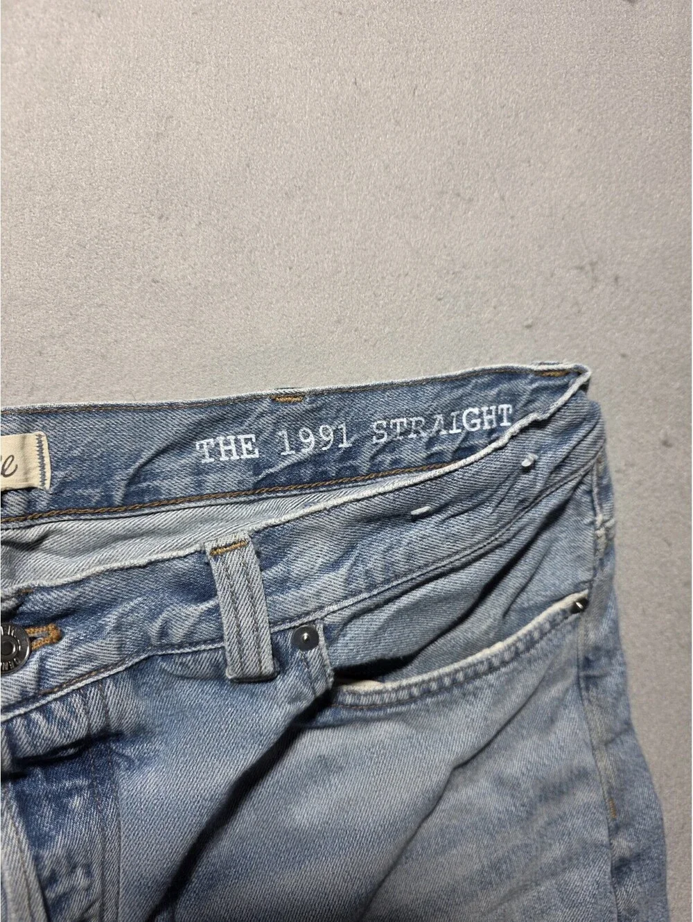 Madewell Men's The 1991 Straight Jeans Size 38x30 Light Wash 100% Cotton NV075